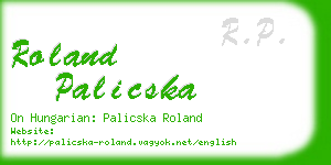 roland palicska business card